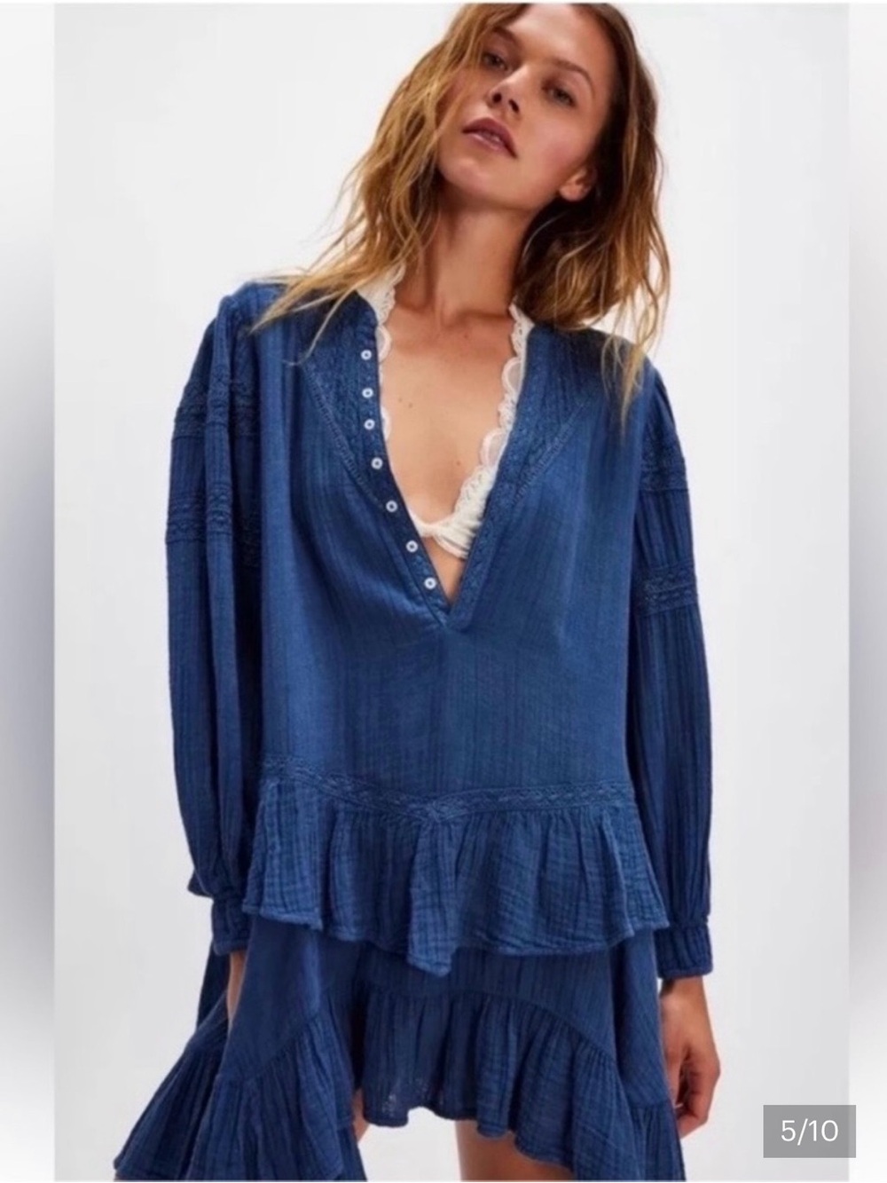 Free People boho tiered dress  size small NWOT - Picture 2 of 10